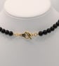 Black Onyx Gemstone Necklace Gold Heart Toggle Clasp, 16 Inch - Image 10