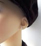 Silver cast stud earrings organic design one of a kind gift for her post ready - Image 3