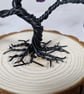 Small Wire Tree with Purple and Multicoloured Beads on a Wooden Base - Image 9