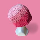 Crocheted Granny Cluster Beanie Hat