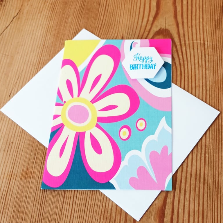 Bright Floral Birthday Card