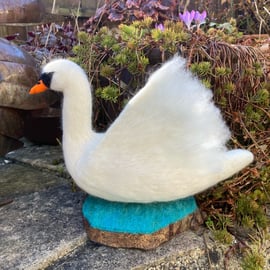 Needle felted Mute Swan