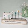 Little Wooden Houses with Clay & Button Garden 'Enjoy the little things'
