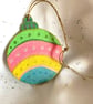 4 hand painted Christmas tree decorations - Image 3