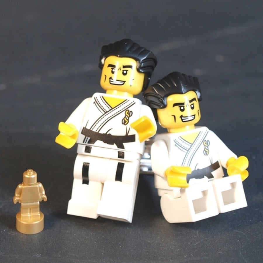 Martial Arts LEGO (r) Cufflinks - Karate, Judo or Kung Fu 