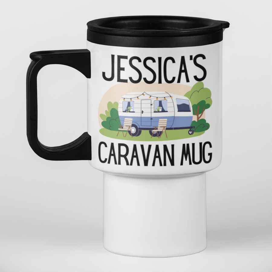 Personalised CARAVAN Travel Mug -- Caravan Travel Mug Gift