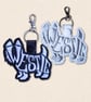 Westie Keyring - Dog Silhouette Word Art Accessory