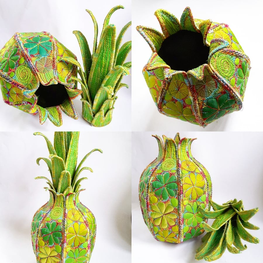 Pineapple, Textile Pineapple Container, Home Decoration 