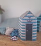3D Beach Hut Needlepoint Kit – Beginner Coastal Craft Kit
