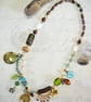 "Tree of Life" Natural Boho Beaded Charm Necklace - Image 1