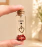 Personalised 8th Bronze Anniversary Heart Message Bottle Keepsake - Image 2