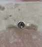 Handmade Salt & Pepper Rose Cut Diamond Ring - Size K