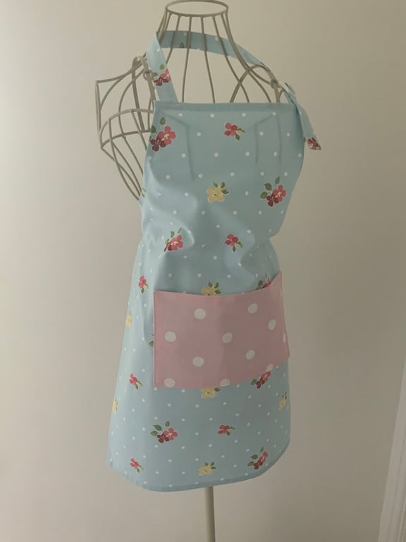 Childrens Apron with adjustable neck strap, Floral