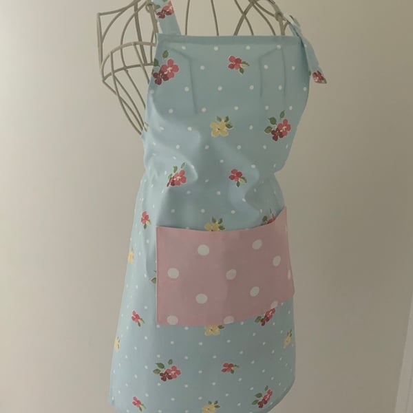 Childrens Apron with adjustable neck strap, Floral
