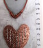 Four Little Wire Love Hearts Copper on Silver Handmade Artwork. How Lovely!!! XX - Image 4