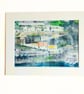 Mevagissey  Cornwall Acrylic and Watercolour Painting on Yupo paper Mounted - Image 3