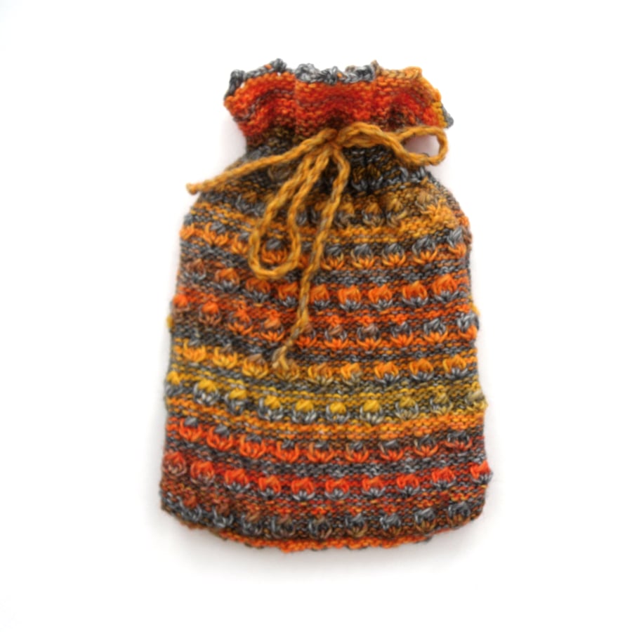 Fire coloured textual winter Hot water bottle cover 