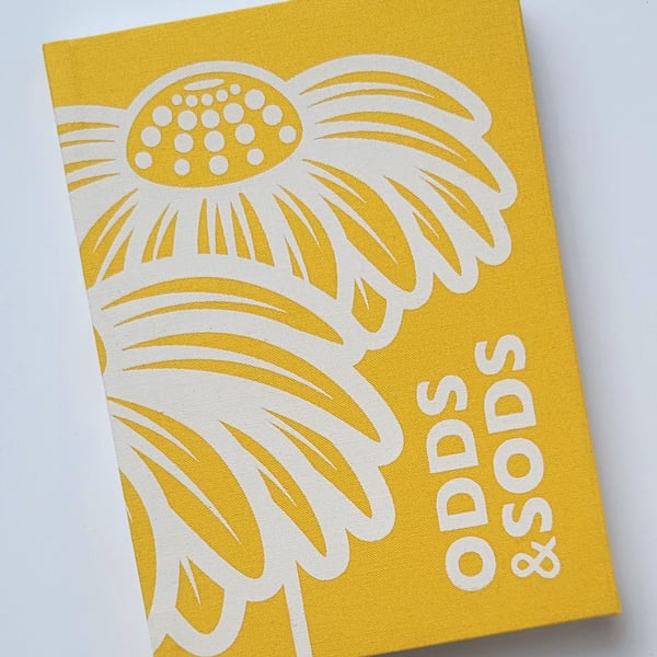A6 HARDBACK NOTEBOOK - YELLOW ECHINACEA