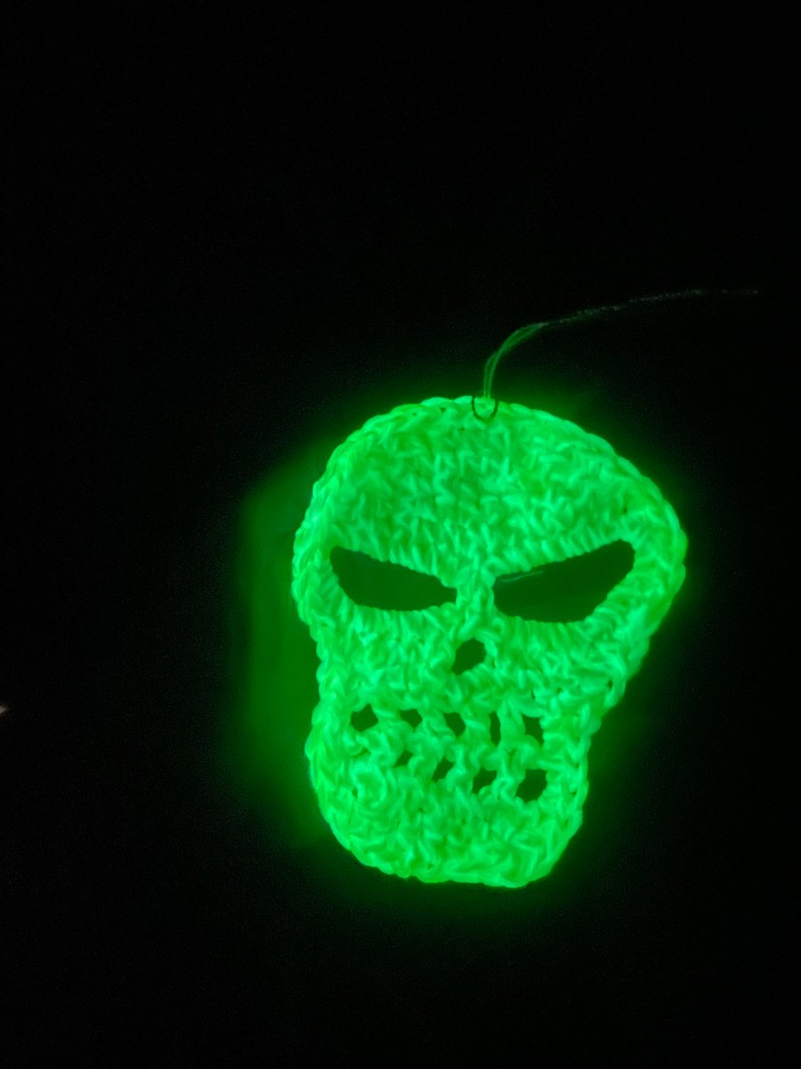 Set of 2 Glow in the Dark Skulls, Halloween Skulls, Glowing Skulls, Gothic