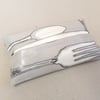 SALE 15% OFF Pocket tissue holder in grey with cutlery pattern, tissues included