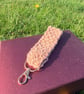 Handmade Crochet Wristlet Keychain - Cotton Key Holder - Countryside Inspired