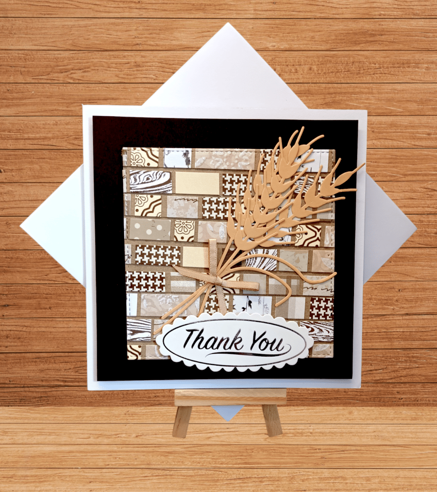 Thank you card - Autumnal Wheat