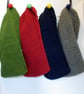 Cowl Infinity Scarf in Navy Blue Alpaca Wool - Image 4