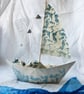 Screen Printed Papier Mache Boat - Image 1