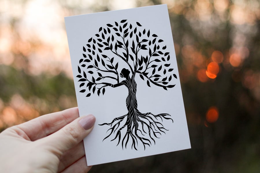 Tree Of Life Birthday Card, Card for Friend, Greeting Card, Tree Of Life