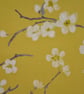 150 x 135 Cherry Blossom Tablecloth . Mustard  