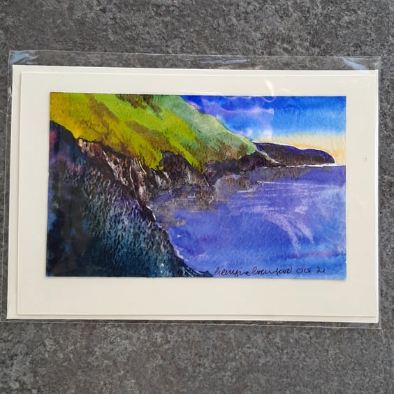 Blank Handpainted Watercolour Card