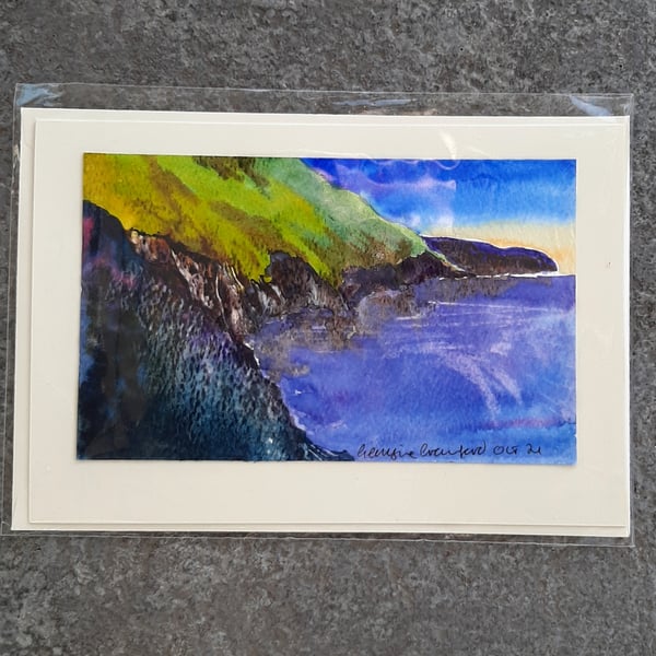 Blank Handpainted Watercolour Card
