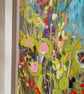 'An afternoon rain shower' mix medium- floral abstract- original painting - Image 4