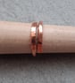 Copper Handmade Cross Over Ring Ring - Image 5
