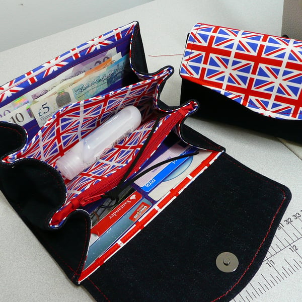 Union flag purse, NCW wallet, red white & blue purse, ladies wallet