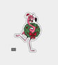 Unique Funny Christmas Sticker Xmas Decal For Adults -  Flamingo & Wreath