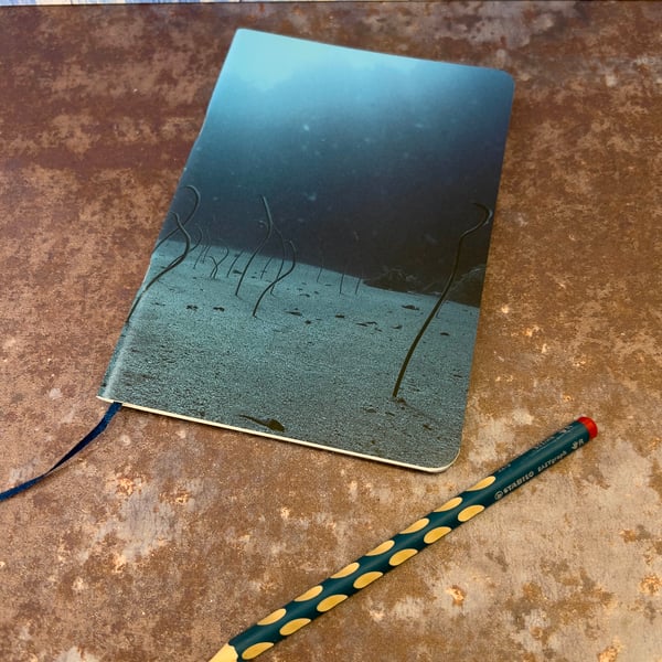 Notebook, Marine themed, A5 (ish), made from up-cycled and recycled materials.