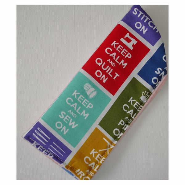 Glasses Case Spectacles Sleeve Keep Calm and Sew On