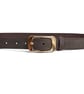 Dark Patina Full Grain Pull-Up Belt Gold-Tone Rectangular Buckle 25mm - Image 4