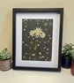 Pressed Flowers, Astrantia Botanical Framed Art - Image 1
