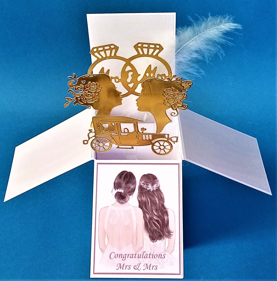 Mrs and Mrs Wedding Card 