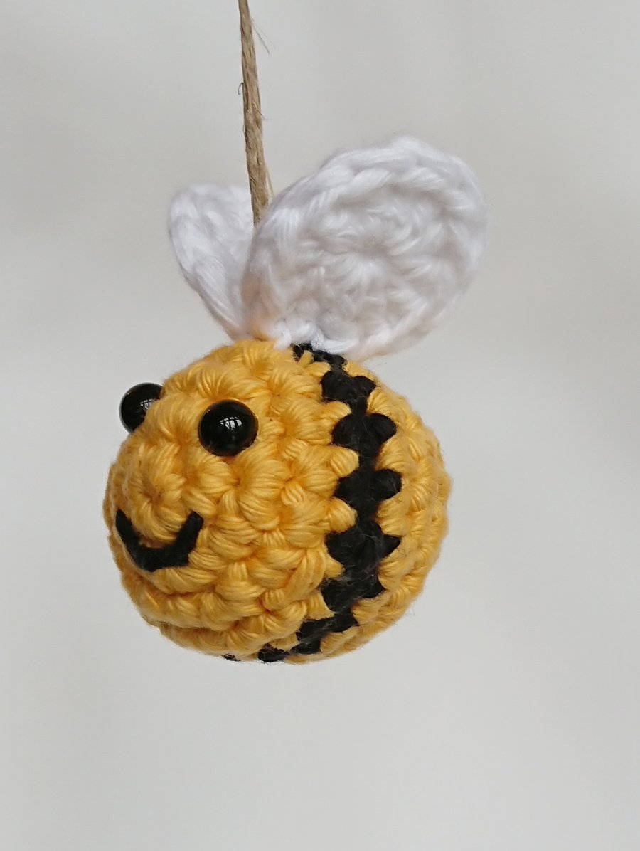 Crochet Bee - Bumble Bee Hanging Decoration
