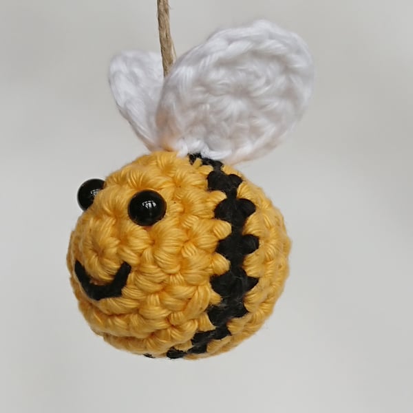 Crochet Bee - Bumble Bee Hanging Decoration