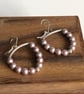 Pearl Hoop Pearl Earrings  - Image 4