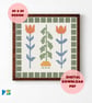 Abstract Flowers Cross Stitch Pattern (Needlepoint Compatible) - Image 1