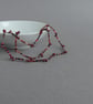Long Red Necklace - Scarlet Spiky Beaded Necklaces - No Clasp Jewellery - Image 3