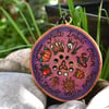 Wheel of the year. Pagan talisman. Pyrography altar decoration.