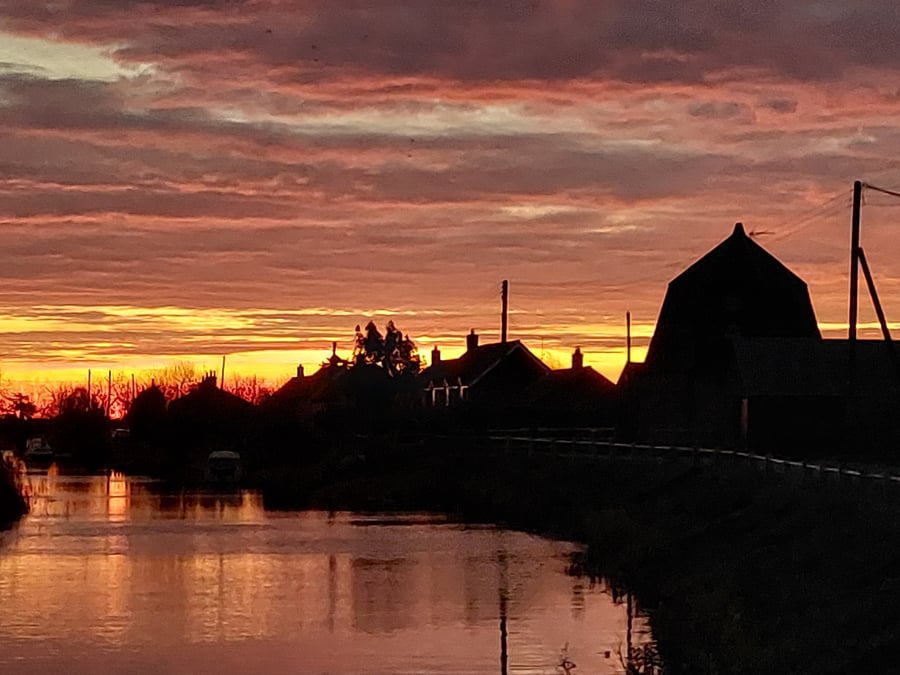 A4 Print Sunrise In Norfolk Fens March 2026