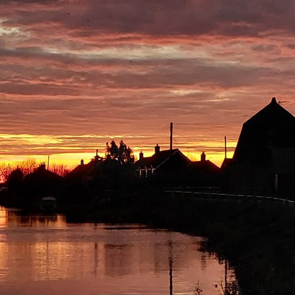 A4 Print Sunrise In Norfolk Fens March 2026