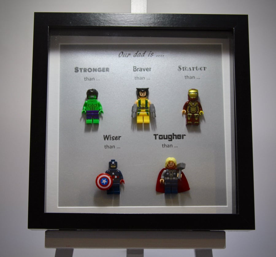 Our Dad is Super Hero mini figure frame